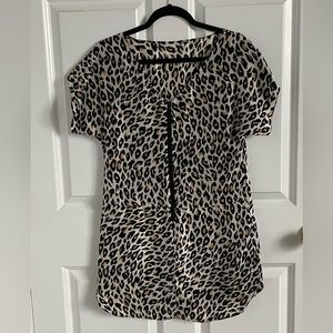MILLY MINI DRESS (100% SILK, ANIMAL PRINT)